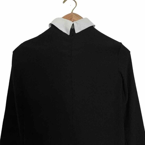 Victoria Beckham Target Bunny Collared Dress Black White Long Sleeve Size Extra - Picture 6 of 7